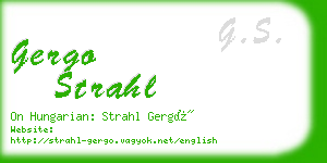 gergo strahl business card